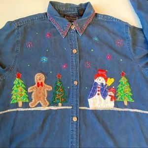 New Direction Embroidered Appliquéd Ugly Christmas